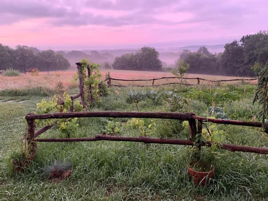 La Roulotte Du Chateau De Framboise Dumes Buitenkant foto